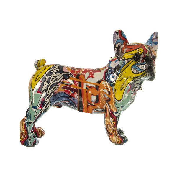 49345-Figura Perro Resina Grafiti Multicolor 24x11,5x21,5cm - 27€