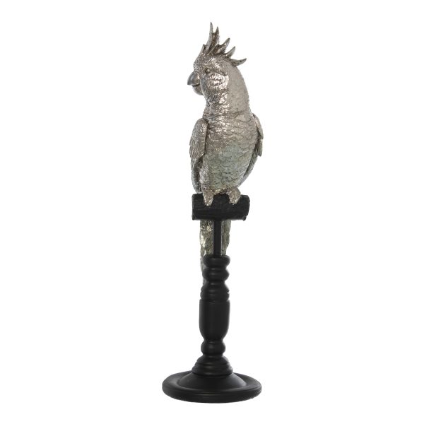 Figura Resina Loro Csoporte Plateado 8,5x8x28cm - 12€